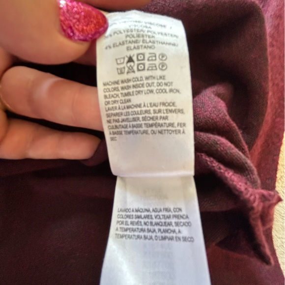 NWT Lucky 🍀 Brand burgundy soft v-neck sweater Size S - Picture 10 of 14